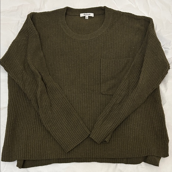 Madewell Olive Green Ribbed Sweater - Picture 4 of 4